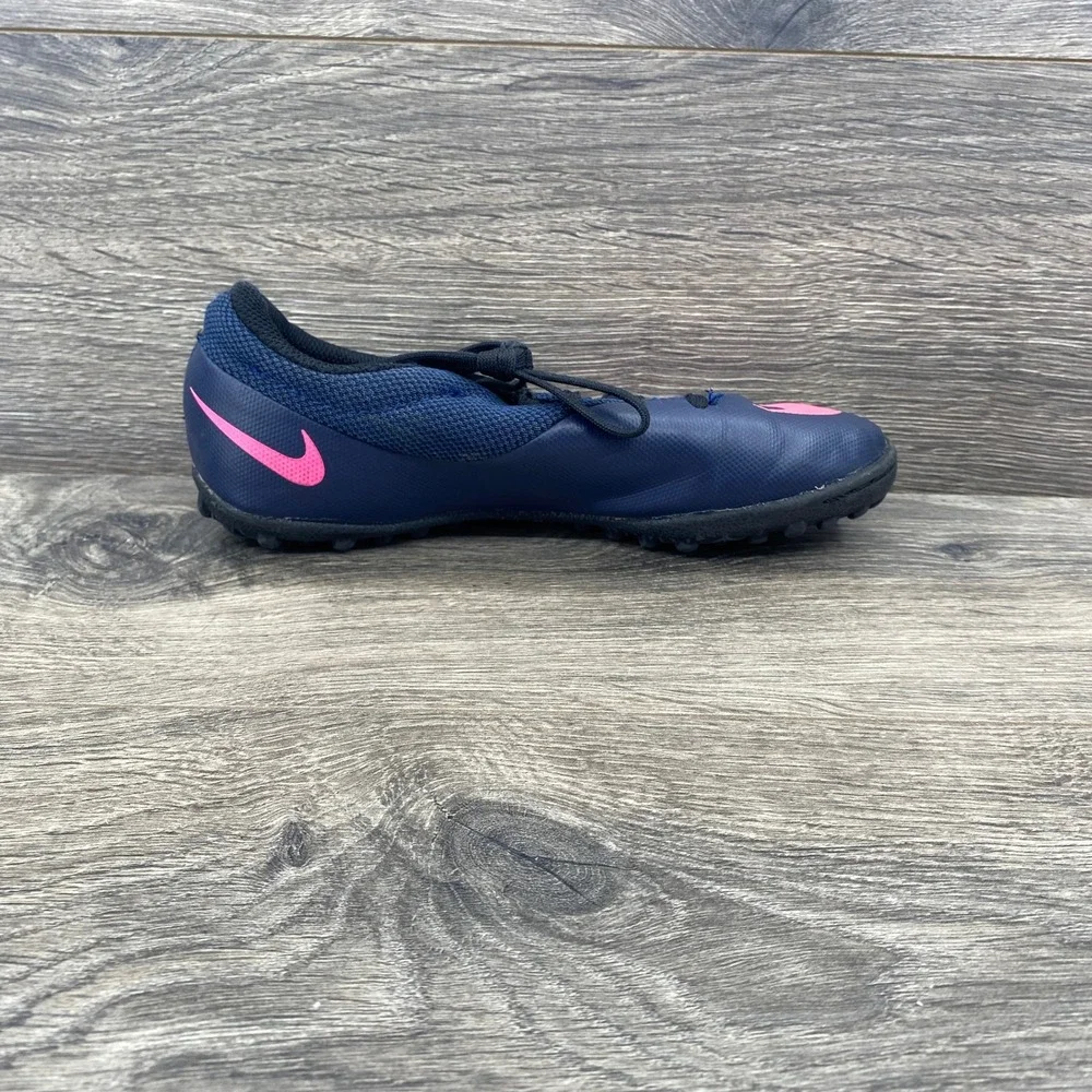 Nike Hypervenom Phade II TF Soccer Cleats Kids 1.5Y Navy Pink 725239-446